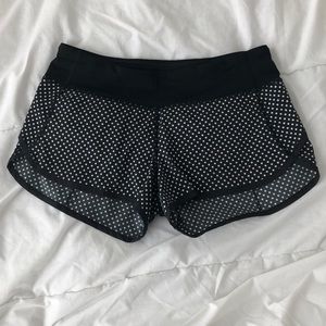 Adorable size 4 Lululemon polka dotted shorts